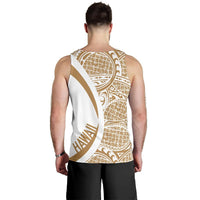 Hawaii White Gold Polynesian Men's Tank Top - Circle Style - Polynesian Pride