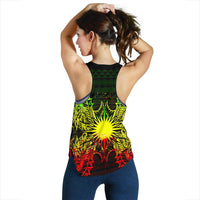 Marshall Islands Polynesian Women Tank Top Map Reggae - Polynesian Pride