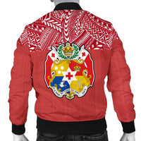 Tonga Men's Bomber Jacket - Polynesian Design - Polynesian Pride