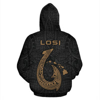 LOSI Hawaii Hook Map Kanaka Warrior Hoodie - Polynesian Pride