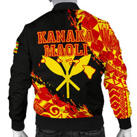 Kanaka Flag Polynesian Men's Bomber Jacket - Nora Style - Polynesian Pride