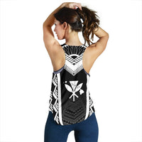 Hawaii Kanaka Polynesian Women's Racerback Tank Active White - Polynesian Pride