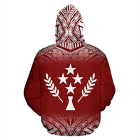Kosrae All Over Hoodie Red Fog Style - Polynesian Pride