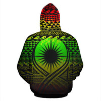 Marshall Islands All Over Hoodie Lift up Reggae - Polynesian Pride