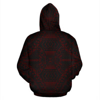 Hawaii Tattoo Zip up Hoodie Red - Polynesian Pride