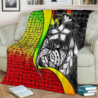 Pohnpei Micronesia Premium Blanket Reggae - Turtle With Hook - Polynesian Pride