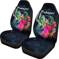 Pohnpei Micronesia Car Seat Covers - Tropical Flower - Polynesian Pride