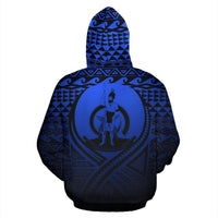 Vanuatu All Over Hoodie Lift up Blue - Polynesian Pride