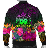 Samoa Personalised Men's Bomber Jacket - Summer Hibiscus - Polynesian Pride