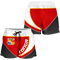 Tonga Flag Spine Women Short - Polynesian Pride