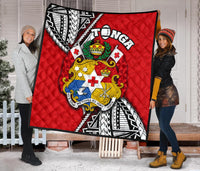 Tonga Rugby Premium Quilt Polynesian Style Pinwheel - Polynesian Pride
