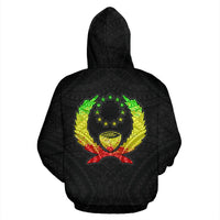 Pohnpei Hoodie Micronesia Pohnpeian Warrior Reggae - Polynesian Pride