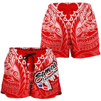 Samoa Polynesian Women's Short - Independence Day Red Version - Polynesian Pride