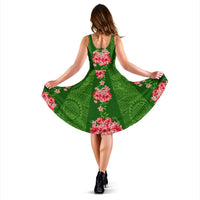 Hawaii Tropical Flowers Polynesian - Hawaiian Midi Dress - Curtis Style - Polynesian Pride
