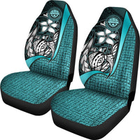 Federated States of Micronesia Car Seat Covers Turquoise - Turtle With Hook - Polynesian Pride