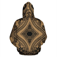 Hawaii Hoodie Polynesian Plumeria Mix Gold Black Pullover - Polynesian Pride