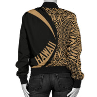 Hawaii Coat Of Arm Women's Bomber Jacket - Circle Style 05 - Polynesian Pride