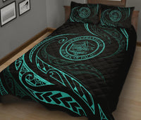 Palau Quilt Bed Set - Turquoise - Frida Style - Polynesian Pride