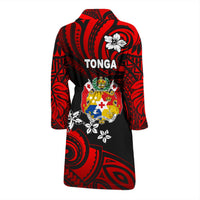 Mate Ma'a Tonga Rugby Men's Bath Robe Polynesian Unique Vibes - Red - Polynesian Pride