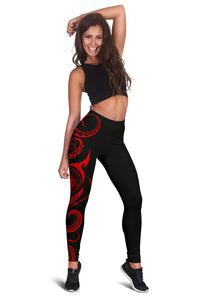 Hawaii Polynesian Leggings - Felicity Style - Red AH - Polynesian Pride