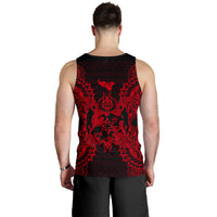 Tonga Polynesian Men Tank Top Map Red - Polynesian Pride