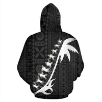 Fiji Cibi Zip up Hoodie Fiji Coat of Arms Black - Polynesian Pride