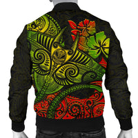 Hawaii Men's Bomber Jacket - Polynesian Manta Ray - Polynesian Pride