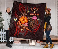 Kosrae Polynesian Premium Quilt - Legend of Kosrae (Red) - Polynesian Pride