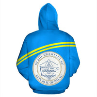 Palau All Over Zip up Hoodie Polynesian Curve Version - Polynesian Pride