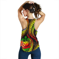 Samoa Polynesian Women Racerback Tank - Reggae Plumeria - Polynesian Pride