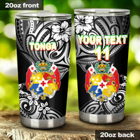Mate Ma'a Tonga Rugby Tumbler Polynesian Unique Vibes - Black Tumbler 20oz Large Black - Polynesian Pride