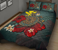 Kanaka Maoli (Hawaiian) Quilt Bed Set - Blue Turtle Tribal - Polynesian Pride