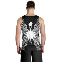 Nauru Polynesian Men Tank Top Map Black - Polynesian Pride
