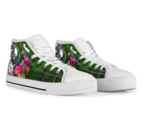 Yap High Top Shoes - Turtle Plumeria Banana Leaf - Polynesian Pride