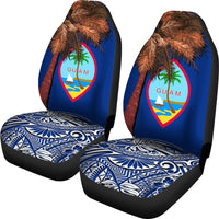 Guam Car Seat Covers - Guahan Palm Tree Polynesian Pattern - Polynesian Pride