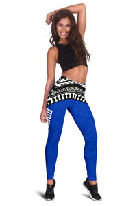 Pohnpei Flag Women's Leggings Micronesian Pattern - Polynesian Pride