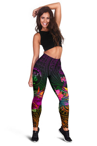 Niue Polynesian Women's Leggings - Summer Hibiscus - Polynesian Pride