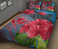 Hawaii Turtle Hibiscus Kanaka Pink Style - Quilt Bed Set AH - Polynesian Pride