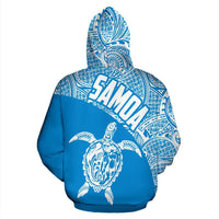 Samoa Zip up Hoodie Samoa Turtle Mermaid Polynesian Tattoo 03 - Polynesian Pride