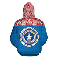 Northern Mariana Islands All Over Zip up Hoodie - Polynesian Pride