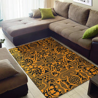 Polynesian Brown And Black Color Area Rug - Polynesian Pride