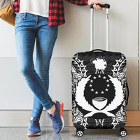 Pohnpei Polynesian Luggage Covers Map Black - Polynesian Pride