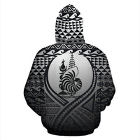New Caledonia All Over Hoodie Lift up Black - Polynesian Pride