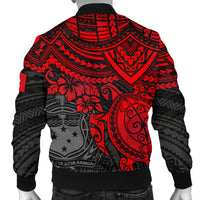 Samoa Polynesian Bomber Jacket (Men) - Red Turtle - Polynesian Pride