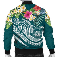 Polynesian Hawaii Men's Bomber Jacket - Summer Plumeria - Polynesian Pride