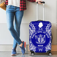Niue Polynesian Luggage Covers Map Blue - Polynesian Pride