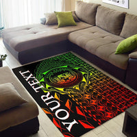 Hawaii Custom Personalised Area Rug - Hawaii Seal Rocket Style (Reggae) - Polynesian Pride