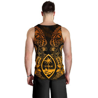 Guam Polynesian Men Tank Top - Gold Turtle Homeland - Polynesian Pride