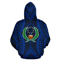 Pohnpei All Over Zip up Hoodie Central Version - Polynesian Pride