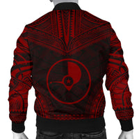 Yap Polynesian Chief Men's Bomber Jacket - Red Version - Polynesian Pride